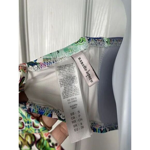 Nanette‎ Lepore Greek Tiles Tease Bandeau Women’s Size Small - Picture 5 of 12